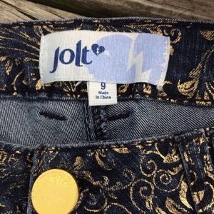 Jolt Jeans - Jolt Gold Embossed Denim Jeans Jolt Jeans - Jolt Gold Embossed Denim Jeans